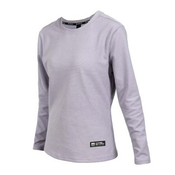 FIRESTAR 女彈性保暖長袖圓領T恤-長T 休閒 慢跑 路跑 AL506-73 粉紫