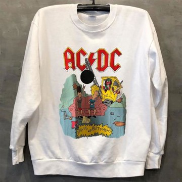 ACDC聯名Beavis and Butt-head癟四與大頭蛋男女vintage復古衛衣
