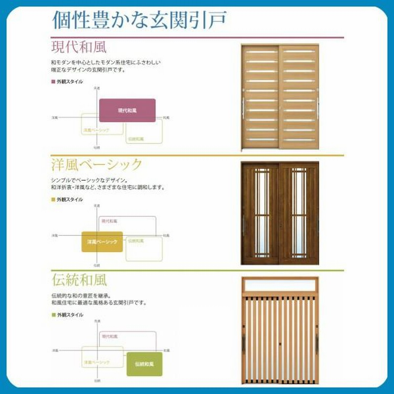 断熱玄関引き戸 YKKap れん樹 伝統和風 A14 板子格子 W1800×H2230