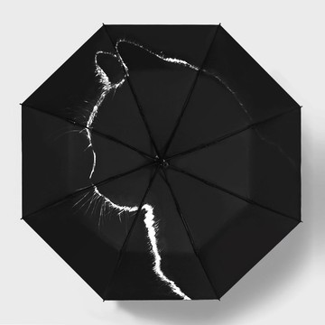 💖快速出貨森系簡約黑貓雨傘摺疊自動三折傘防曬防紫外線遮陽傘黑膠晴雨傘