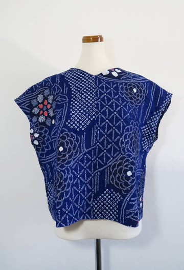 Arimatsu Shibori 法式袖 V 領襯衫