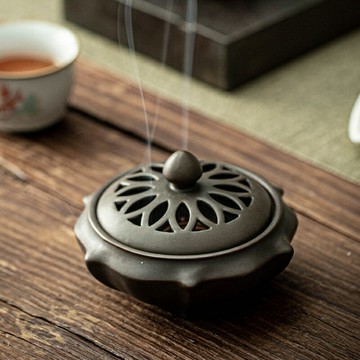 煉器陶瓷盤香爐家用室內香薰爐創意擺件仿古沉香爐檀香爐禪意香爐