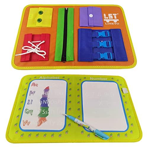 Kids Zip Button Snap Buckle Tie Lace Early Educational Toy