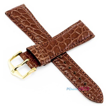 【海奕施 HIRSCH】鱷魚皮錶帶 Regent M 金亞光棕色 附工具 04107179 經典 鱷魚皮