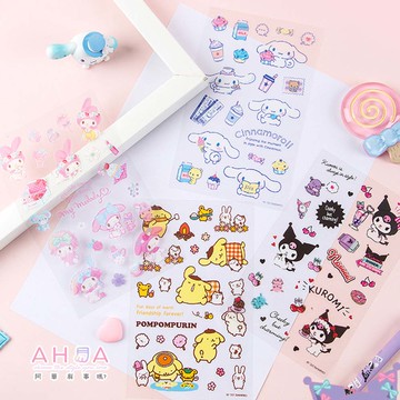 三麗鷗家族系列防水貼紙(4張入) O0036