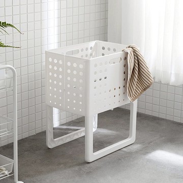 直立式可折疊洗衣籃/收納籃/置物籃-多色可選 灰