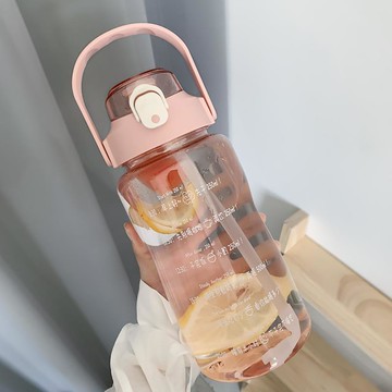 運動水壺 水壺 噸噸杯 網紅水壺 水杯女大容量高顏值帶吸管大肚杯2000ml耐高溫水壺水瓶噸桶噸杯子【MJ22999】