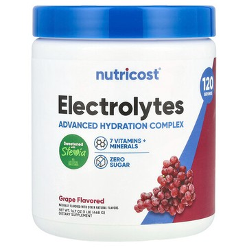 Nutricost, 電解質，高階補水複合物，葡萄味，1 磅（468 克）