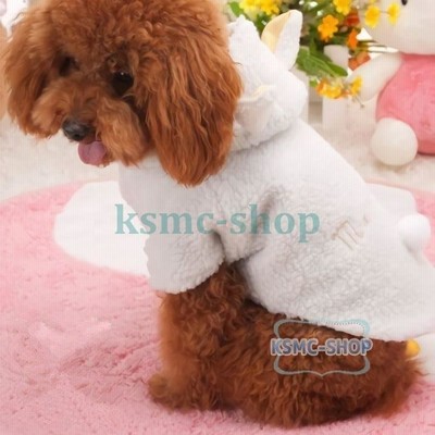 ペット 服 犬 愛犬 ドッグウェア ペット用 ペット用品 ジャケット カジュアル シンプル モコモコ フード付き ヒツジ 冬服 暖かい あったか グッ