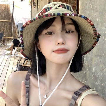 民族風西部牛仔帽子女春夏季復古登山帽戶外大帽檐遮陽防曬漁夫帽