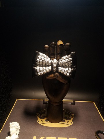 黑色皮質鉚釘領結龐克風個性蝴蝶結