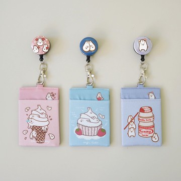 麻糬兔伸縮扣證件票卡夾