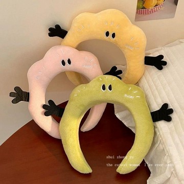 髮箍 髮飾 髮箍 頭飾 飾品 甜美髪箍 防滑頭箍 設計感髮卡 女生髮箍 碎髮整理頭飾毛絨2026女款秋冬髮箍洗漱專用頭飾