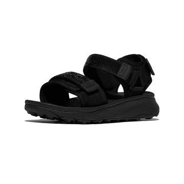 FitFlop NEO D-HYKER (XT) 亮片防水可調式戶外涼鞋-女(靚黑色)