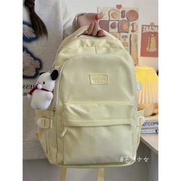 日系ins初中生大容量書包女高中學生簡約雙肩包小眾復古少女背包