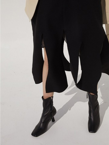 Anne Stretch Lamb Skin Boots Black