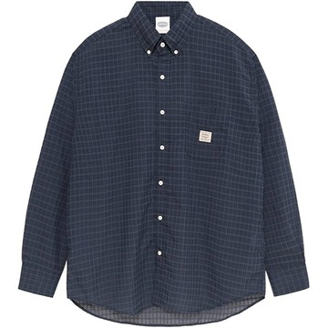 【PARAGRAPH】26SS NO.109 LOOP CLOSURE SHIRT 泡泡紗 長袖襯衫 (深藍格紋)