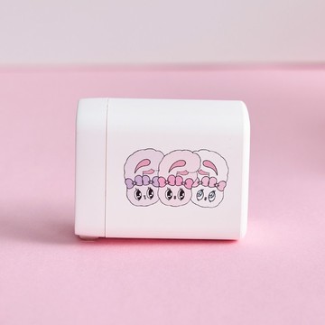 艾絲樂小兔兔兔臉靠臉GaN 40W Type-C雙孔充電頭