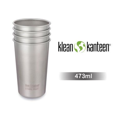 美國Klean Kanteen 不鏽鋼飲料杯4入組-473ml