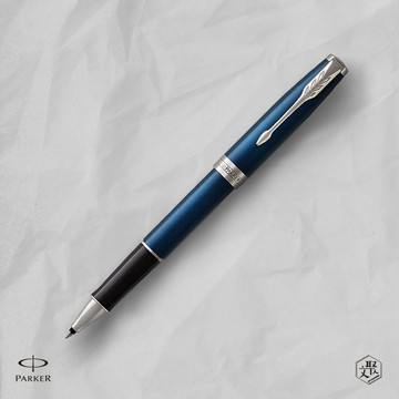 客製化刻字【PARKER 派克】卓爾系列 海洋藍白夾 鋼珠筆 （原廠正貨）