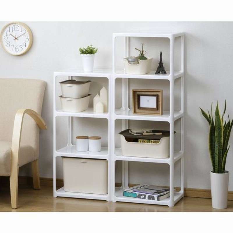 収納棚 棚 カラーボックス 4段 オープンラック ディスプレイラック 収納 arne 本棚 カラーボックス ディスプレイラック スリム オープン