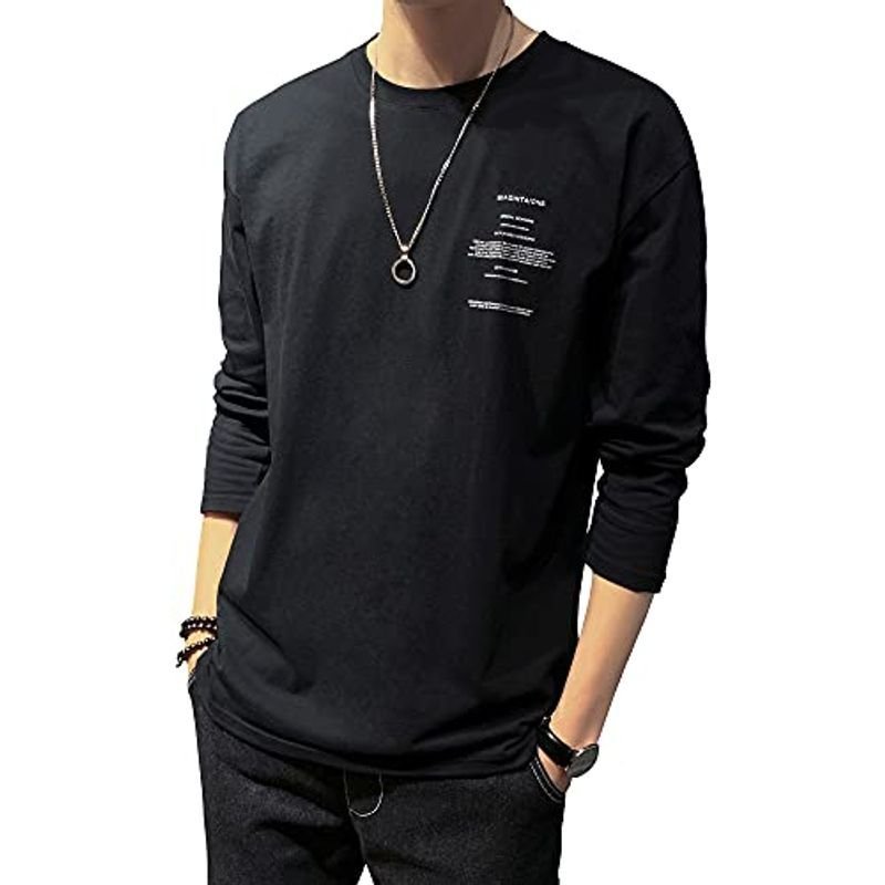 VERAVANT 長袖 tシャツ メンズ 秋服 丸襟 トップス ながそで 無地 カットソー ロングtシャツ カジュアル 通販  LINEポイント最大GET | LINEショッピング