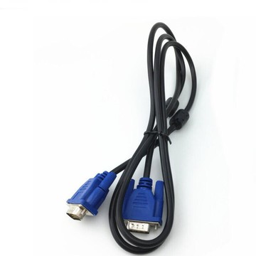 de255vga接線 視頻線 螢幕線 雙磁環 藍色頭vga公轉公連接線15針