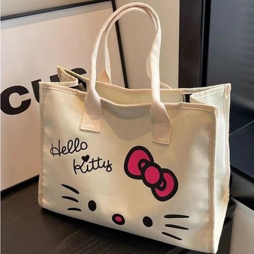 kitty 包包🎀 可愛凱蒂貓包包大容量通勤包時尚手提袋 kitty手提袋 帆布袋 托特包 kitty 托特包 側背包