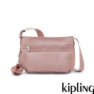 Kipling 絲絨粉多袋收納側背包-SYRO U