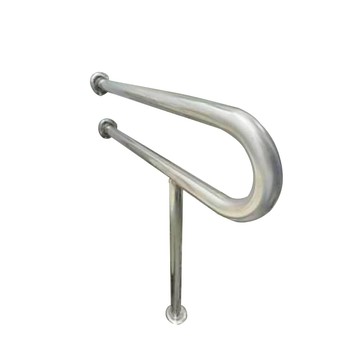 【海夫健康生活館】斜坡板專家 304不鏽鋼 P型落地安全扶手 管徑31.8mm (SP-318)