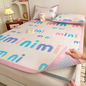 2025新款A類冰藤席冰絲涼席床墊三件套夏天空調軟席子可機洗竹席