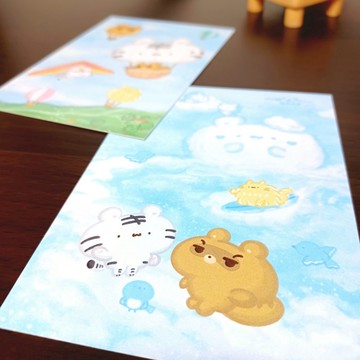 青鳥/熱氣球 - 四季明信片 - 系列6