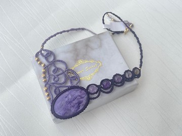 221212 Macrame 紫龍晶 編織 頸鍊