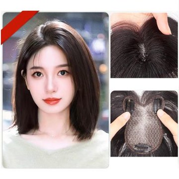 [米蘭精品] 現貨+預購 全真髮髮片透氣假髮片輕量免打理隱形增髮量假髮-無痕八字瀏海女假髮4款74lf7