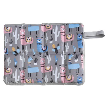 QIDINA 隨身摺疊野餐露營隔髒坐墊 背面防水隔熱 正面柔軟牛津布面料  灰色  39 x 30 x 1.5cm