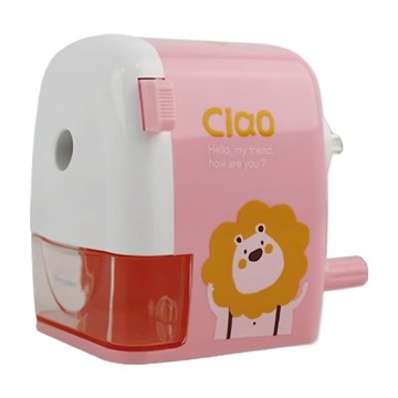 珠友文化 可調式大小通吃削筆機 適用於一般及學齡前手削鉛筆、色鉛筆使用  粉紅色  1個