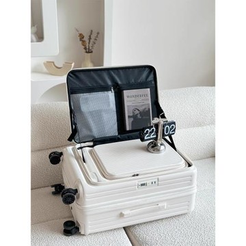 2025新款側開口行李箱前開24寸旅行箱女拉桿箱男密碼箱翻蓋靜音20