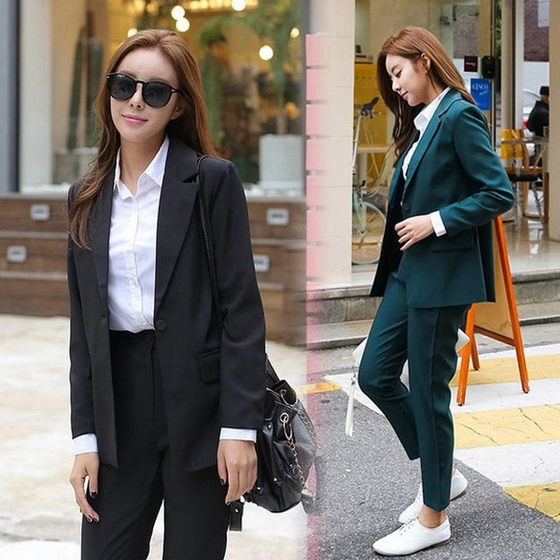 スーツ レディース 緑 パンツスーツ ブラック カジュアルスーツ 代 30代 40代 通勤 通学 入学式 卒業式 2点セット オシャレスーツ 春 秋 通販 Lineポイント最大get Lineショッピング
