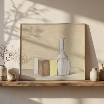 【藝術掛畫】Giorgio Morandi 莫蘭迪 - No.10- 靜物/大地色