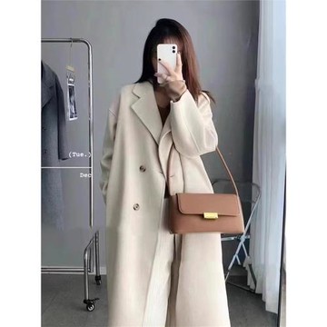 羽絨服內膽加厚羊毛呢子大衣女中長款2025新款冬季高級感毛呢外套