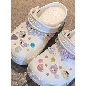 適配卡駱馳crocs洞洞鞋配飾可愛鏈條裝飾扣鞋花diy配件鞋扣套裝