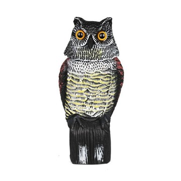 仿真搖頭塑料貓頭鷹跨境Owl戶外庭院現代園林裝飾品