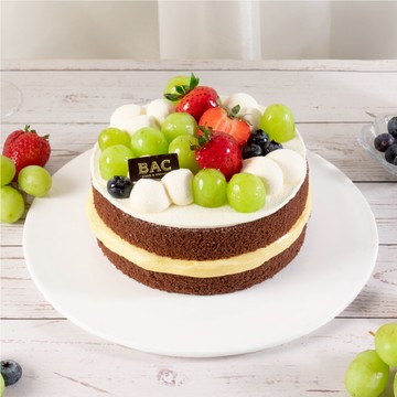 【BAC CAKE&SWEETS】6吋鮮果秋之頌蛋糕＋精美時尚提袋