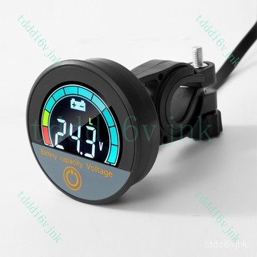 電動車防水/鉛 痠 鋰 電/ 電 池/電量顯示器 12V 電壓錶 8-100V 通用數字錶頭