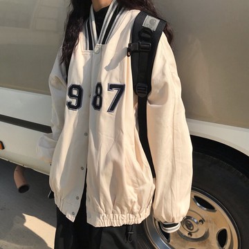 外套女秋季新款ins港風百搭寬松學生開衫棒球服夾克上衣