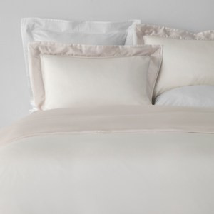 雅緻300織天絲素色被套加大米白