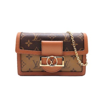 Louis Vuitton 展示品 Dauphine Woc 帆布鍊帶斜背包(M68746-咖)