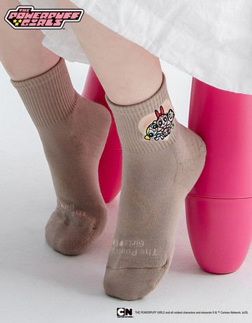 【飛天小女警】招牌動作襪(童)- 棕