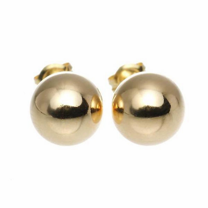 即納 18K 18金 イエローゴールド 7mm 丸玉 ピアス ボールピアス 地金