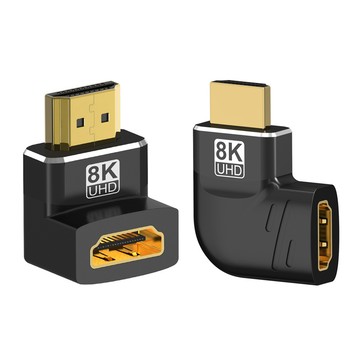 YUNMI HDMI 2.1 公轉母 影音轉接頭 8K 60HZ/4K 120HZ 彎頭 L型轉角 90度轉接頭 轉接器